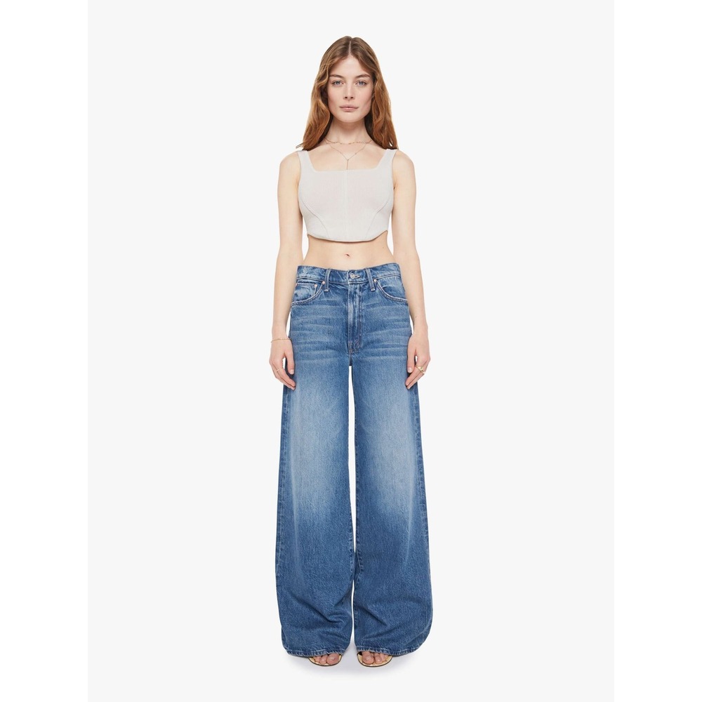 NWT MOTHER The Ditcher Roller High-Rise Wide-Leg Jeans $288 - Size 27 - Picture 4 of 15